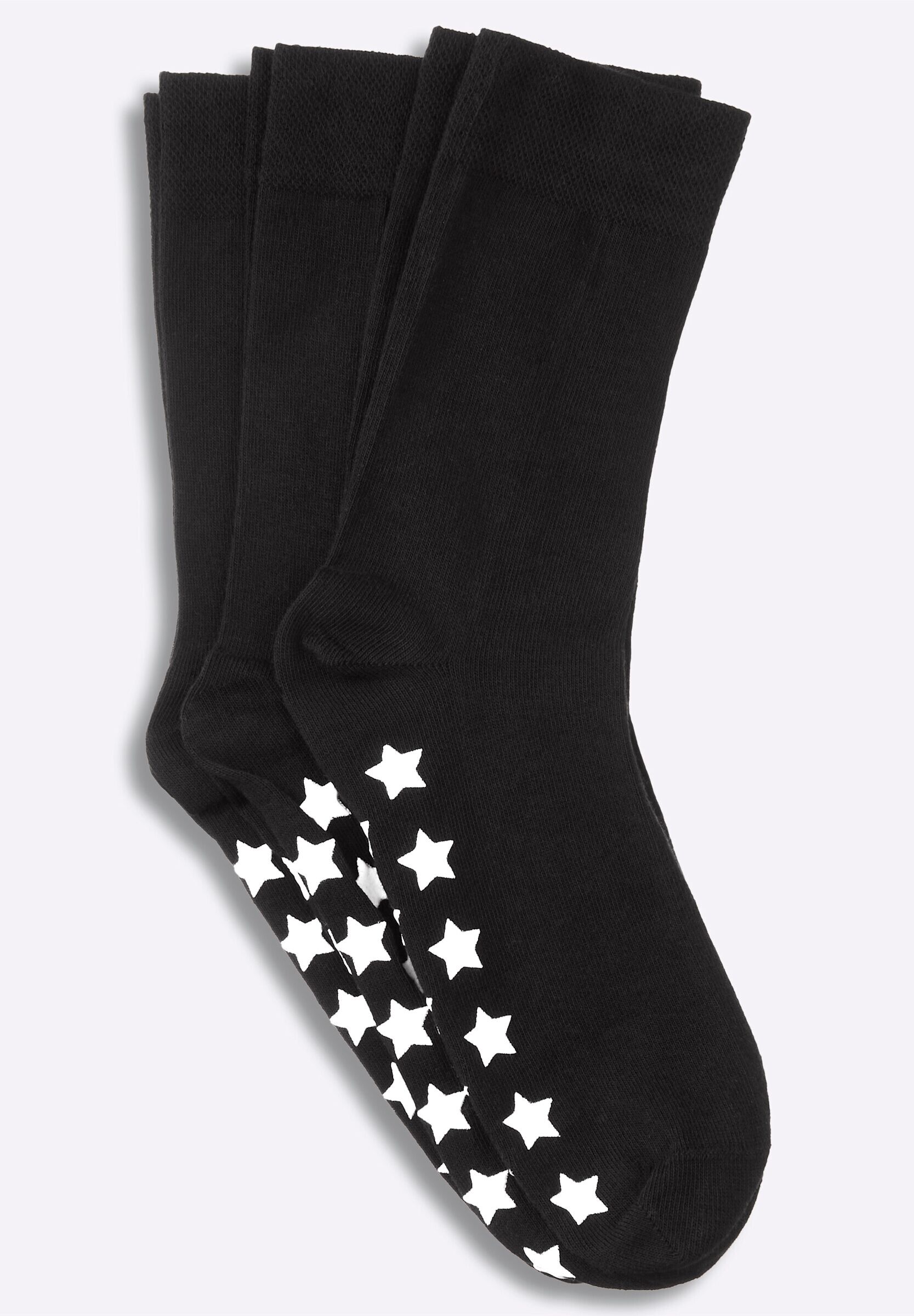 Socken WITT "Damen-Socken Socken 3 Paar", Damen, Gr. 35-38, N-Gr, schwarz, Socken Socken