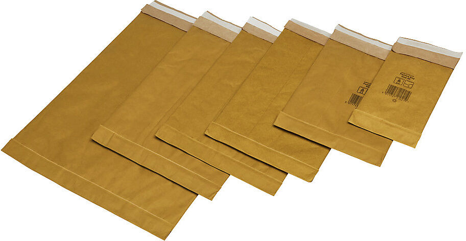kaiserkraft Papierpolstertasche, Recyclingpapier-Flocken, Innen-LxB 483 x 356 mm, Palette mit VE 600 Stk