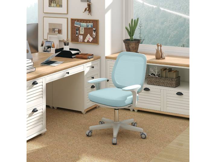 Vinsetto Chaise Bureau Ergonomique Réglable Vert Clair