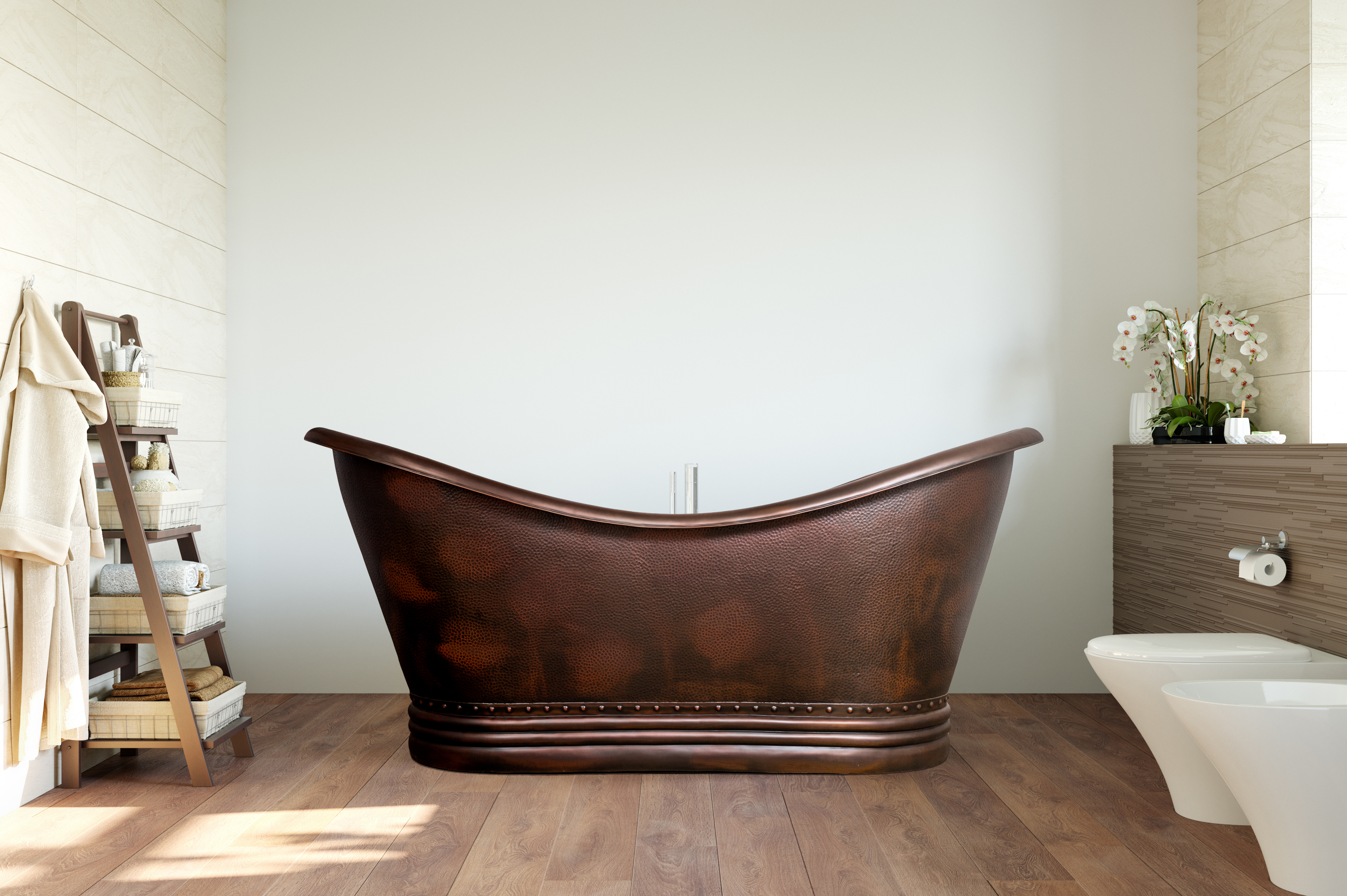 Kupfer Badewanne Caravelt Copper