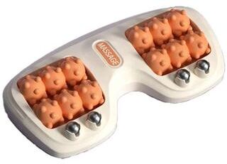 Inspired Finds Portable Dual Foot Massage Roller With Cat Claw Therapy And Magnetic Stimulation orange