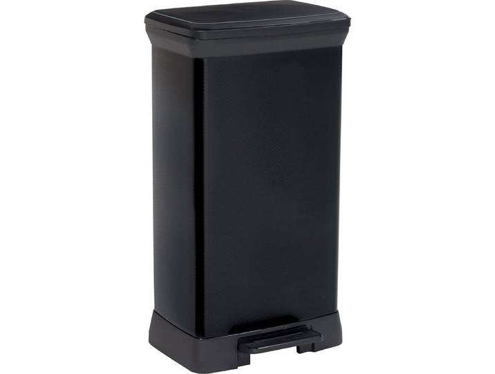 CURVER Decobin Rechthoekige afvalbak - 50 L - Carbon Black