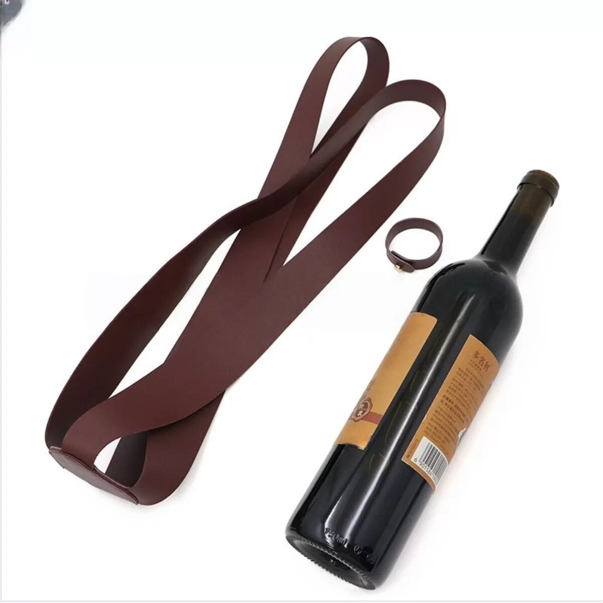 INF Sac de Transport Portable en Cuir PU pour Bouteille de Vin - Élégant Sac Cadeau pour Champagne Rouge