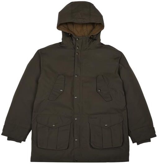 Filson Mens Waxed Field Down Parka, Otter Green