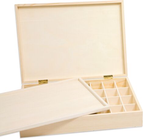 Sortierbox aus Holz, 36 x 26 x 7 cm