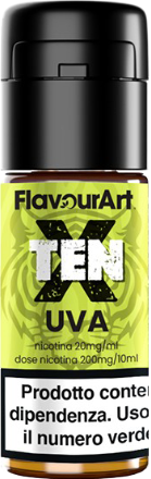 Flavourart Uva Tenx Nic Salts Liquido Pronto 10ml