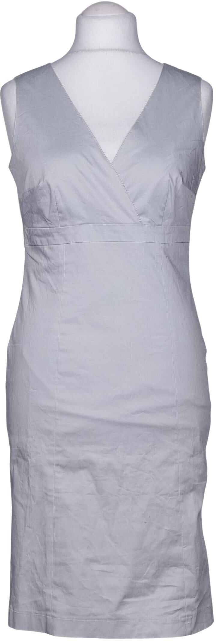 Taifun Damen Kleid, Grau, Gr. L (US 10), Elasthan / Synthetik / Baumwolle - Second Hand