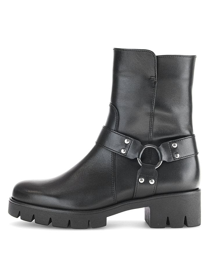Gabor Leder-Stiefeletten in Schwarz - 38