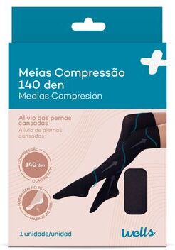 Wells Meias Compressão 140 Den AG 1 un
