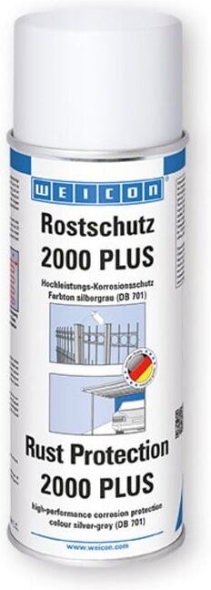 WEICON Rostschutz 2000 PLUS, korrosions- und witterungsbeständige Oberflächenbeschichtung, 400 ml, grau (11013400)