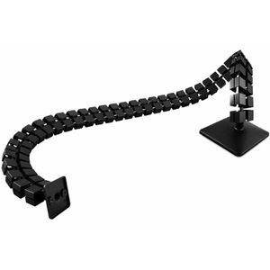 Oskar-Lehmann Kabelführung KUBA 1, zum Anschrauben, schwarz, Gliederkette für Schreibtische, 5,6 x 125,4 cm