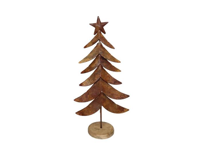 Weihnachtsfigur CHALET Merisan L Kein , weiß, neutral, B:20,5cm H:43cm, Holz, Metall, Dekofiguren, Weihnachtsfigur