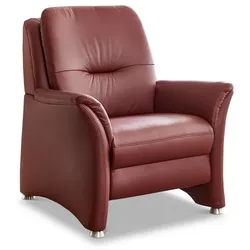 ComfortPlan Sessel Manchester Leder Rot Brombeer