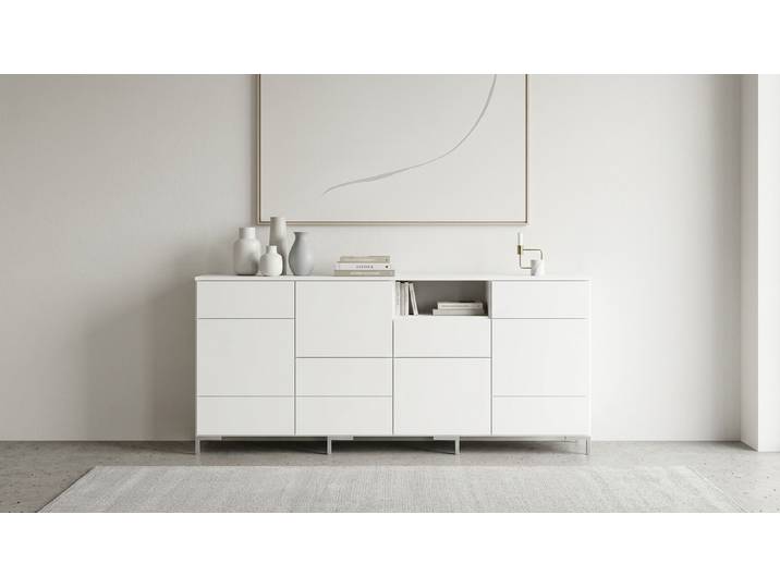 Stylishes Sideboard nach Maß MDF Beschichtet MDF Weiß matt