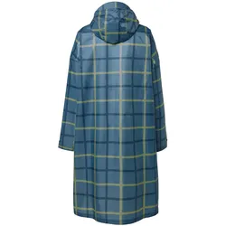 Tchibo - Regenponcho mit Ärmeln - Damen - Gr. S/M - graublau/kariert