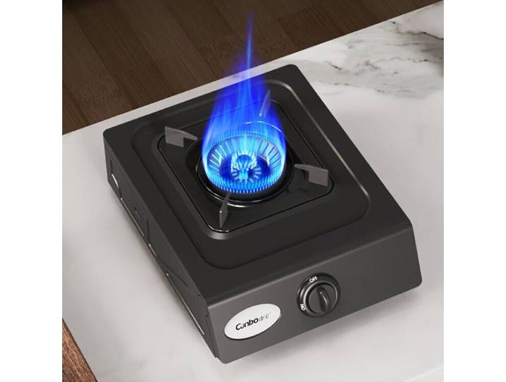 Cuisinière à gaz domestique, brûleur unique, cuisinière de table haute puissance 4,5 kW avec flamme puissante.