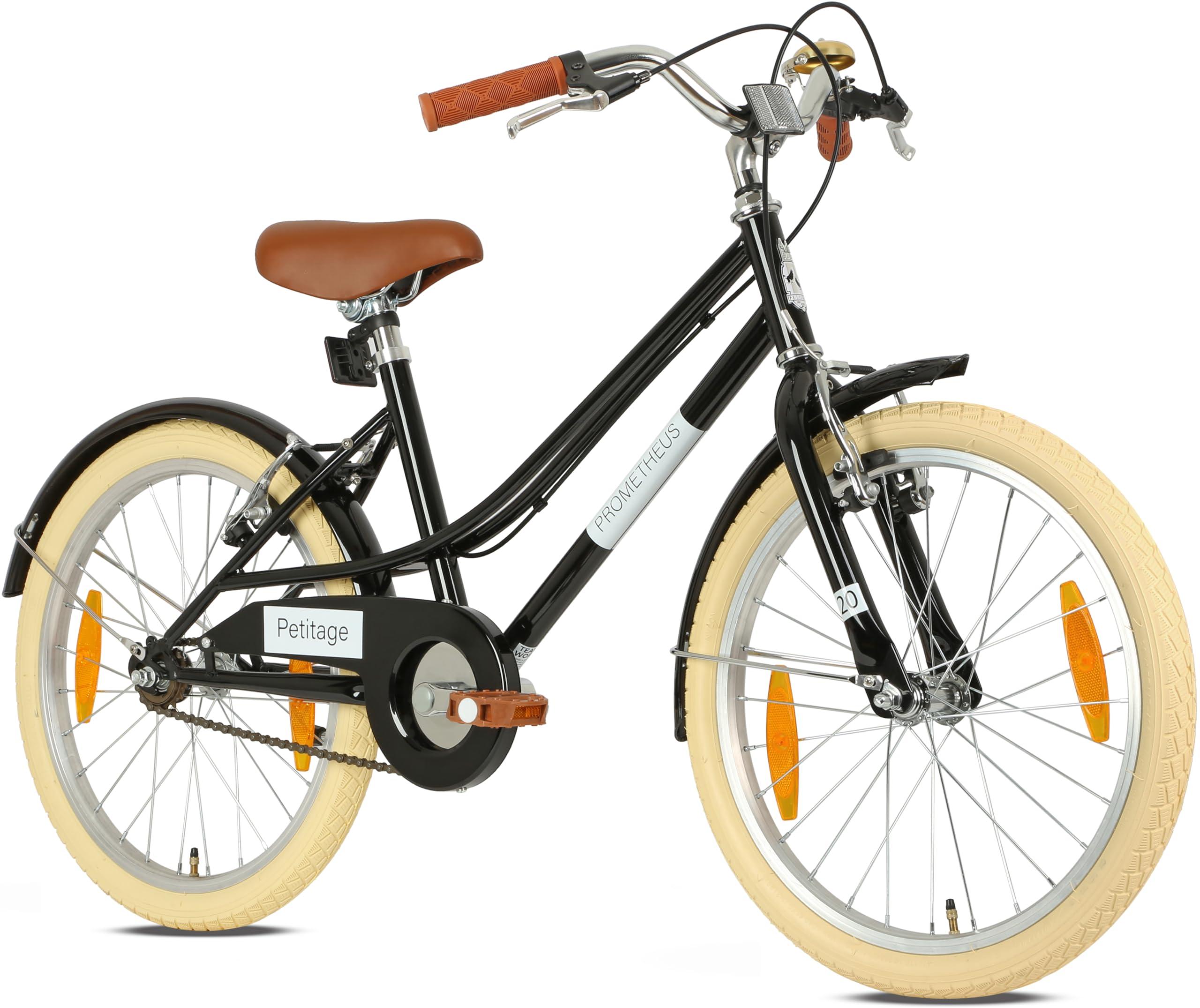 Kinderfahrrad 20 Zoll Retro, schwarz, für Kinder ab 6 Jahren