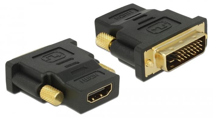 Delock adapter DVI 24+1 pin mannelijk naar HDMI vrouwelijk - DVI-D mannelijk