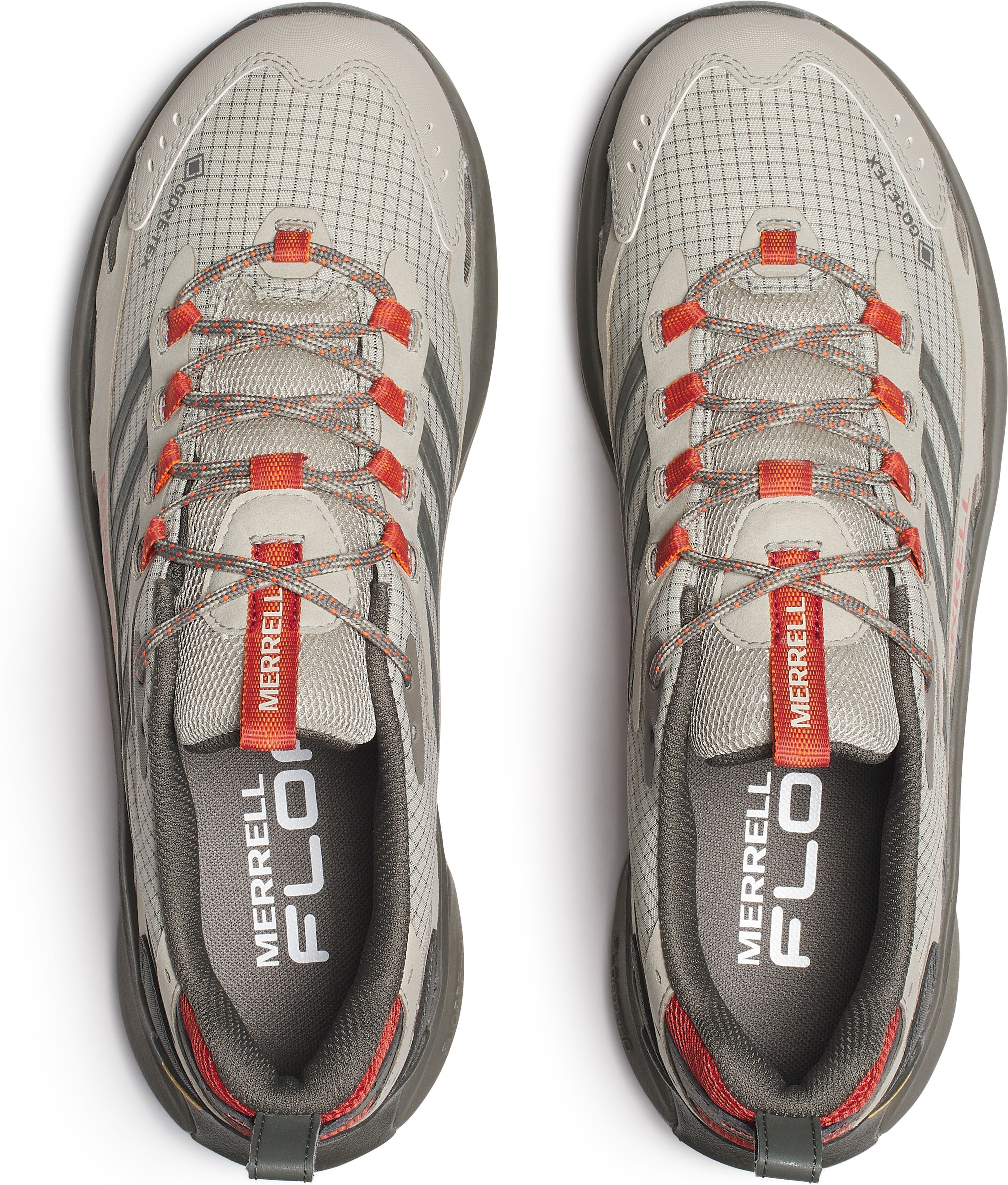 Wanderschuh MERRELL "MOAB SPEED 2 GORE-TEX", Herren, Gr. 47, Synthetik, beige (diorite, ember), Schuhe Wanderschuh, wasserdicht dank Gore-Tex Membrane diorite, ember 47, Synthetik