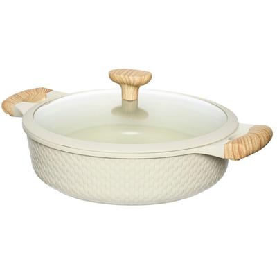 Bräter RESTO KITCHENWARE "Ran, Kochtopf antihaftbeschichtet und spülmaschinenfest", beige, B:28cm H:8cm L:39cm Ø:28cm, Töpfe, Geeignet für alle Herdarten, auch Induktion, im Geschenkkarton