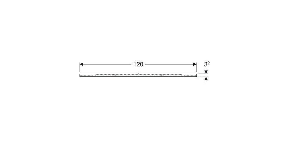 Geberit Lichtspiegelelement Option 120x65x35cm, Beleuchtung beidseitig
