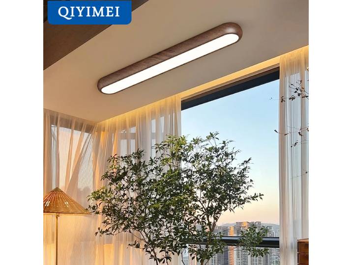 Plafonnier rétro en Grain de bois de noyer, Long couloir, allée, nouveau balcon, entrée, vestiaire, luminaire monté au plafond