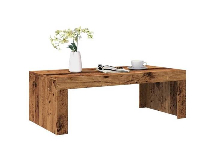 Automne/hiver  Brun Table basse carrée - vieux bois 102x50x35cm - bois d'ingénierie - Hauteur:35cm DEC2043537