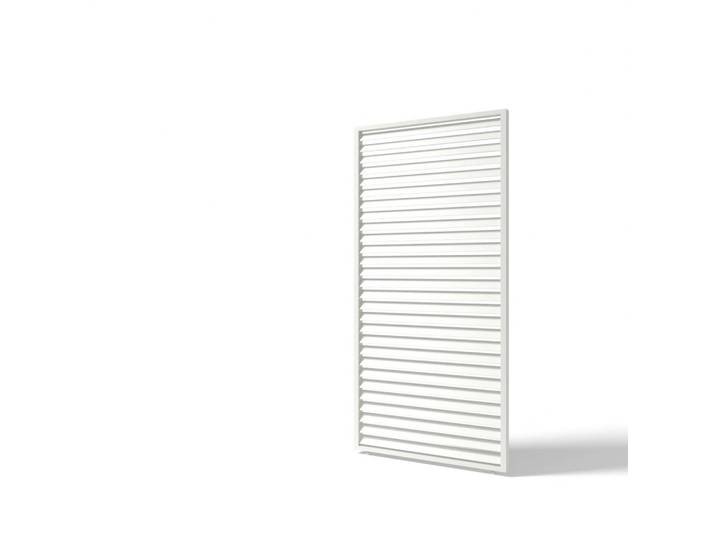 PergoLine Horizontale Lamellen wand, 123x233 cm, weiß