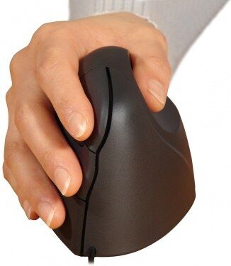 BakkerElkhuizen Evoluent Standard Vertical Wired Right-Handed Mouse - Black