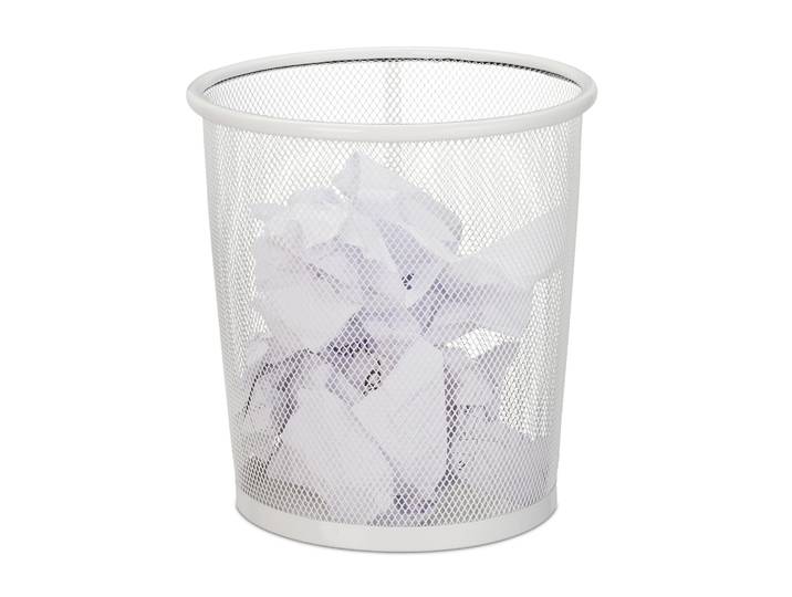 Papierkorb Drahtgeflecht Weiss