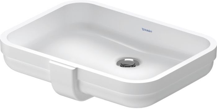 Duravit Soleil by Starck Einbauwaschtisch 0397490060 49x35cm, Einbau von unten, ohne Hahnloch und Hahnlochbank, mit Überlauf, weiß