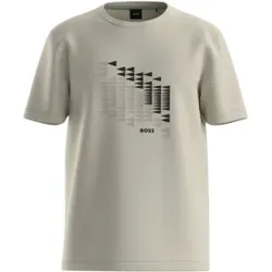 BOSS für Herren. 50566853 T-Shirt TS Network Flag beige (S), Lässig, Baumwolle, Kurzarm
