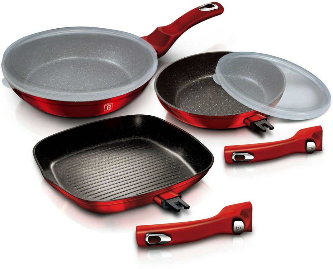 Berlinger Haus Aluminum Non-Stick Frying Pan Set Burgundy 49cm