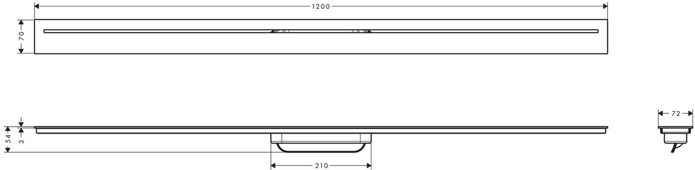 Axor Drain Fertigset Duschrinne 120 cm