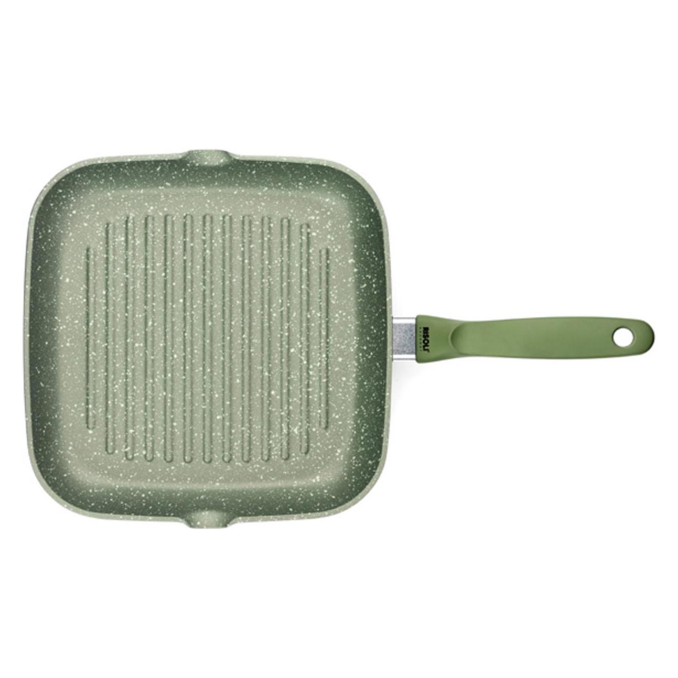 Risoli Zelená nepřilnavá grilovací pánev 26x26 cm DR GREEN, na indukci (0094BDRIN/26)