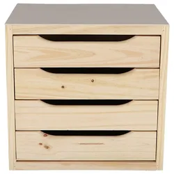 MUEBLEAR - Schubladenkommode 4 Schubladen ohne Lackierung