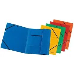 herlitz Einschlagmappe mit Gummizug Karton farbig sortiert VE=10 Stück
