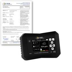 PCE Instruments Aerosolmessgerät PCE-AQD 50A-ICA inkl. ISO-Zertifikat bis 40000ppm CO2 Temperatur Feuchtigkeit uvm.