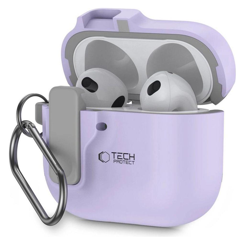 Tech-Protect Slim Hook Case for AirPods 4 - Purple (Kopfhörer Hülle) (26540-0)