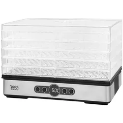 Teesa Dörrautomat für Pilze Gemüse Früchte 400W mit Display 5 Einsätzen Umluft, Dörrautomat, Mehrfarbig