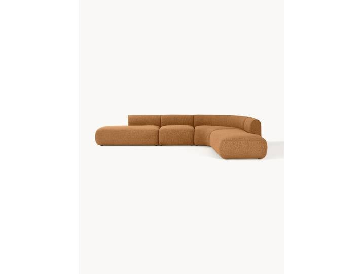 Modulares XL-Ecksofa Sofia aus Bouclé