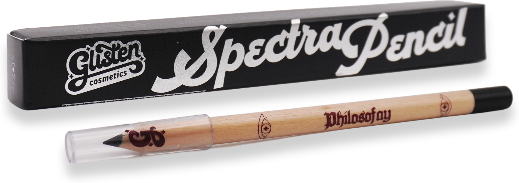 Black Spectra Pencil (Philosofay Packaging)- Colourful Pencil - Glisten Cosmetics X Philosofay