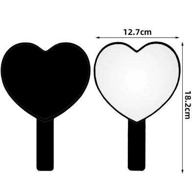 Heart Shaped Artist Hand Mirror black