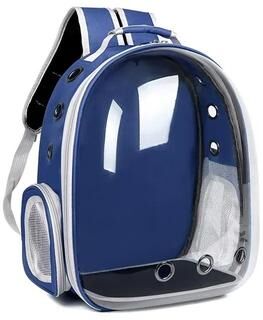 Uplift Essentials Space Capsule Transparent Breathable Pet Backpack blue
