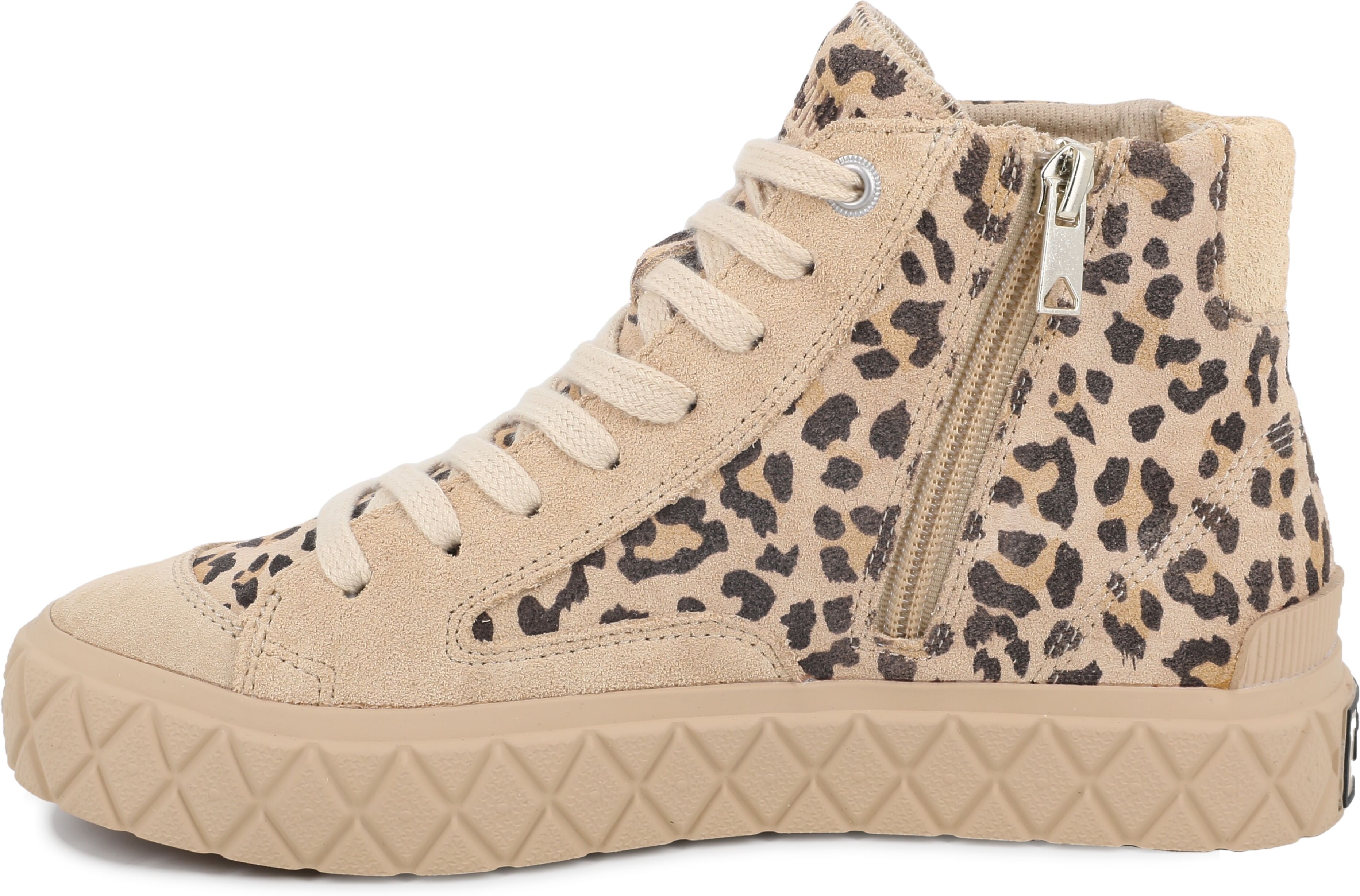 Sneaker PALLADIUM "PALLA ACE CHUKKA SDE", Damen, Gr. 41, beige (warm sand), Leder, Schuhe Sneaker, mit Leo Print warm sand 41