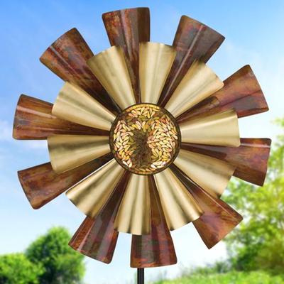 Regal Art & Gift - Drop Ship Dual Motion Wind Spinner Multi Metallic , Multi Metallic