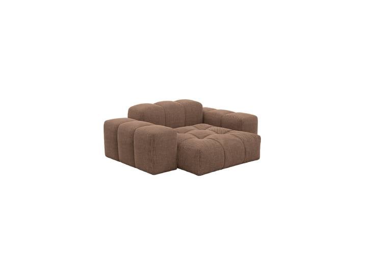 Design Loungesessel „Avenza“ mit Strukturstoff-Bezug Strukturstoff Braun BLOOMINGLOFT Collection