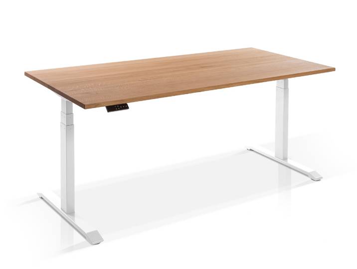 OFFICE ONE Massiv, elektrisch höhenverstellbarer Schreibtisch