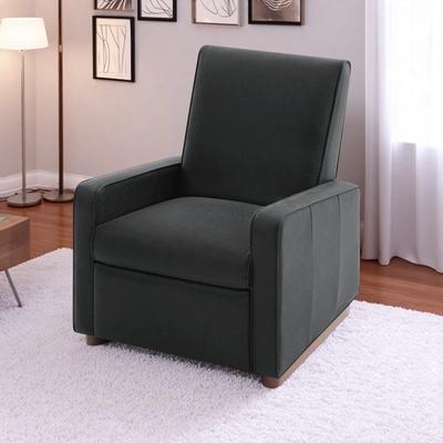 Manual Recliner Chair with 160° Adjustable Backrest & Walnut Rubber Wood Legs for Living Room, Bedroom & Home Theater
