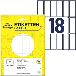 Avery Zweckform 486er-Pack Vielzweck-Etiketten »3327« weiß